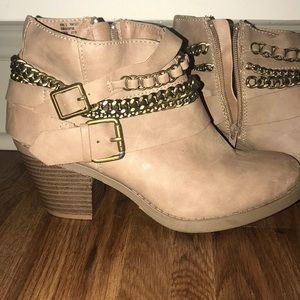 Tan booties, Sonoma brand